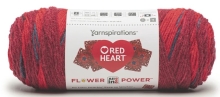 Red Heart Flower Power - Burgundy Blossom